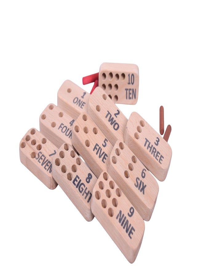 RCW Wooden Number Peg Board, 1-10 Number Recognition with 10 Pegs, Montessori Inspired Counting Toy for Toddlers, Fine Motor Skills, Hand Eye Coordination with 20 Colorful PIN - Image 4